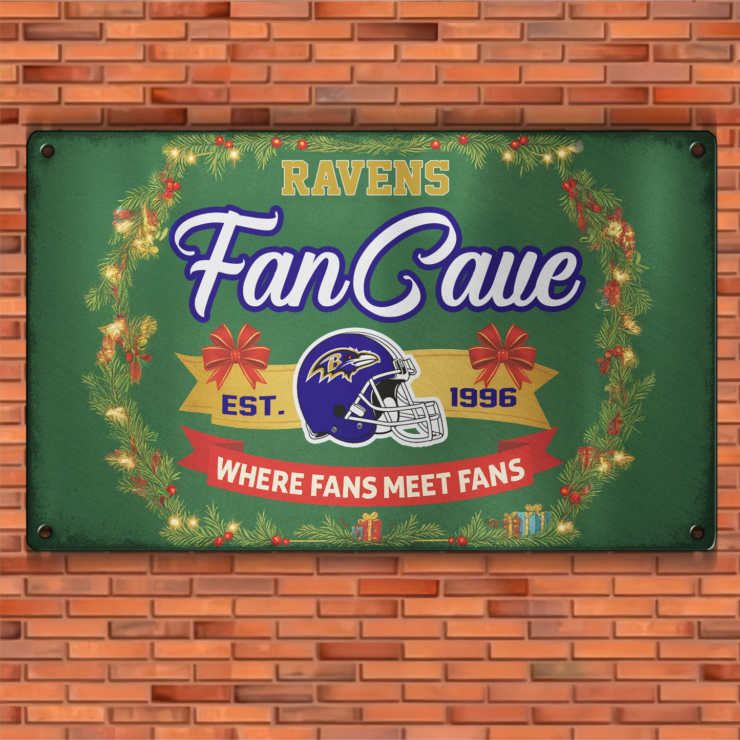 Premium NFL BAL Cave Metal Sign V2 NMD TTV