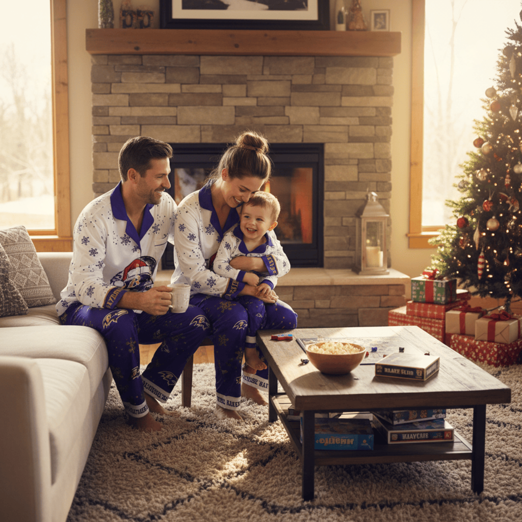 Premium NFL BAL Christmas Pajamas V1 NMD TTV