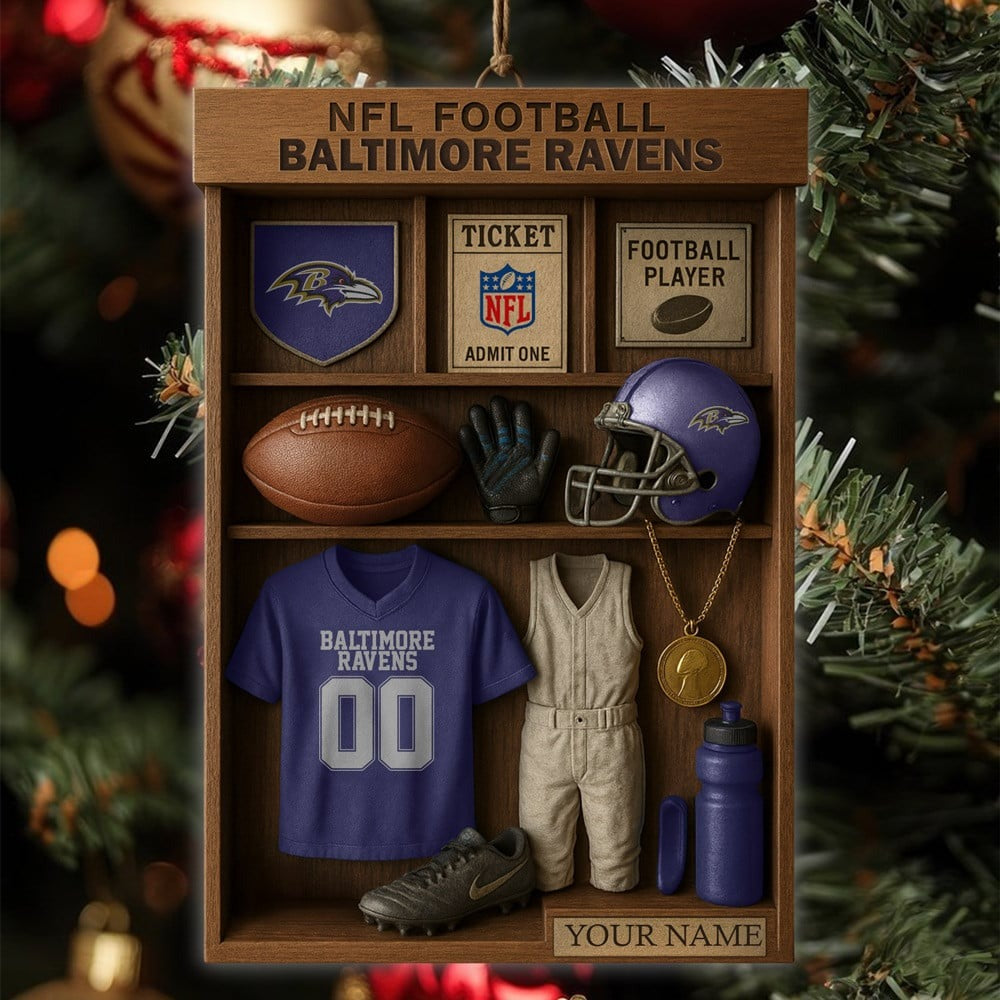 Premium NFL BAL Football Locker Hanging Ornament V1 NMD NHM