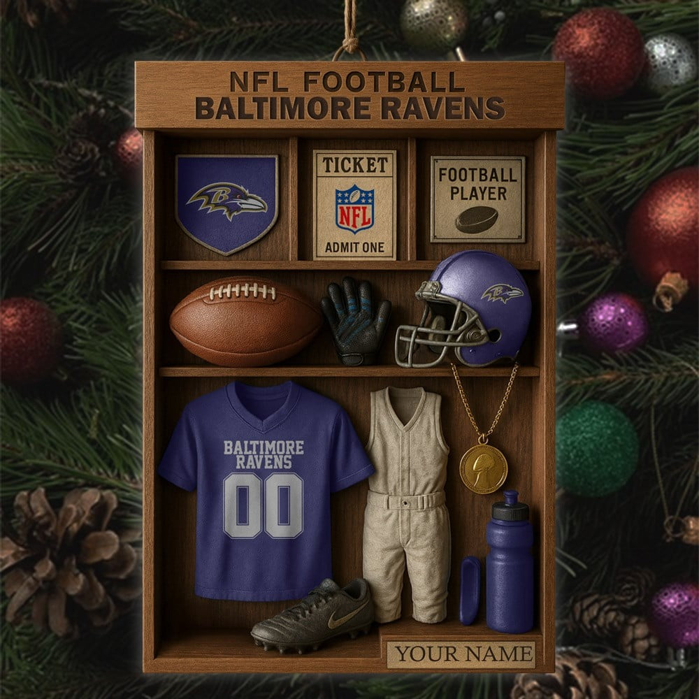 Premium NFL BAL Football Locker Hanging Ornament V1 NMD NHM