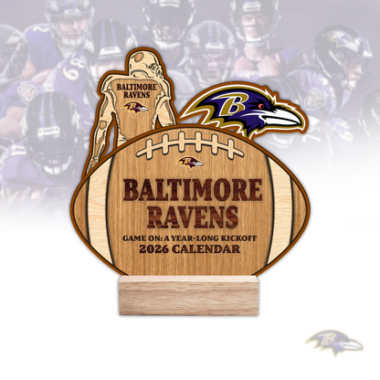 Premium NFL BAL Football Shaped 2026 Calendar V1 NMD TTV