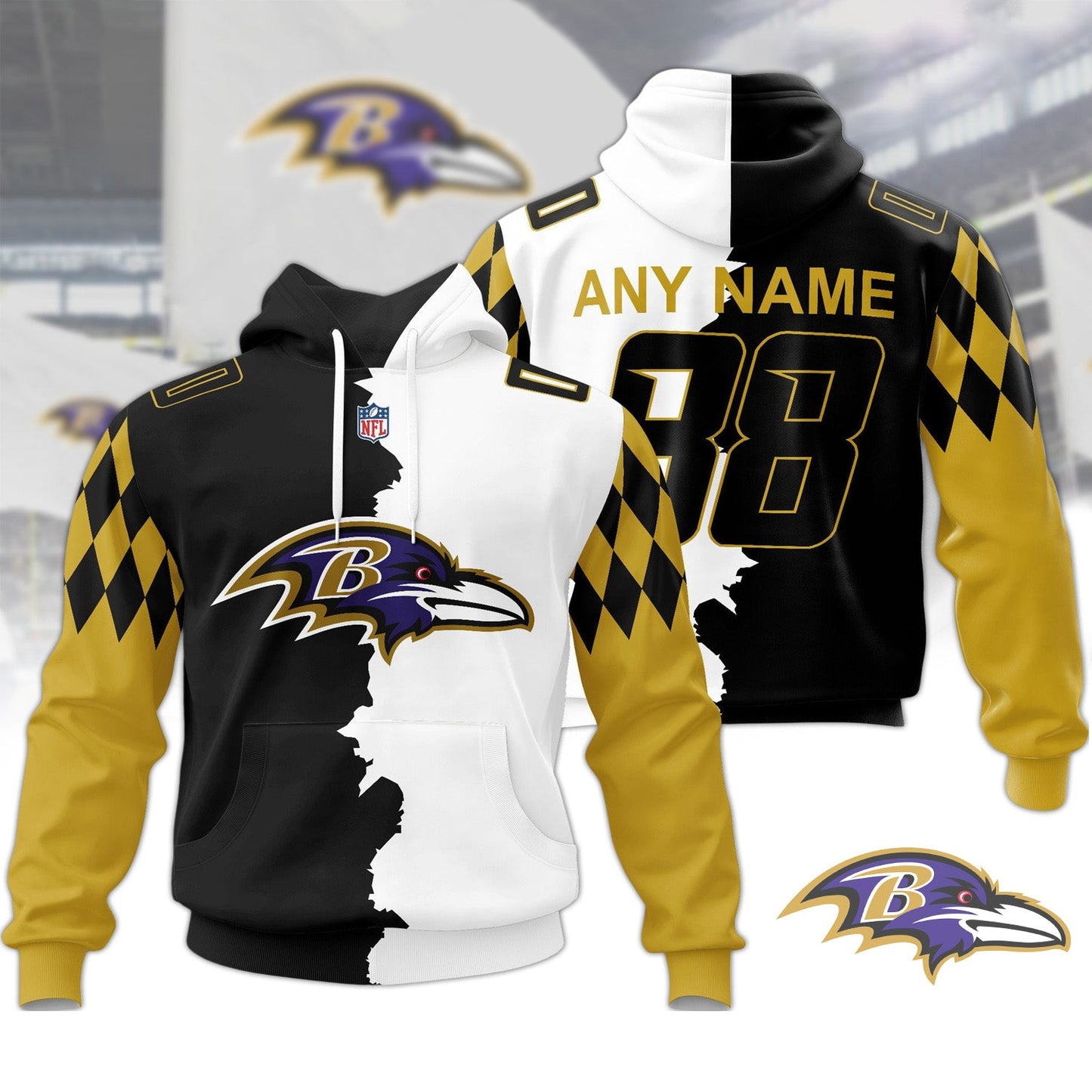 Premium NFL BAL Home Mix Away Hoodie V1 NMD NHM