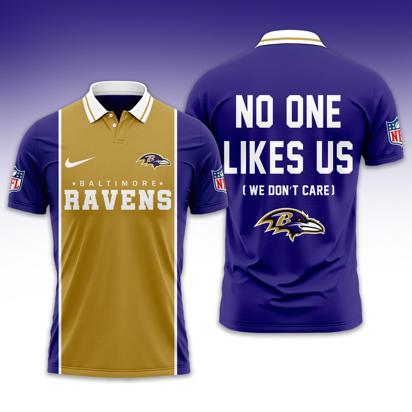 Premium NFL BAL No One Likes Us Polo Shirt V1 NMD 291025 TTV
