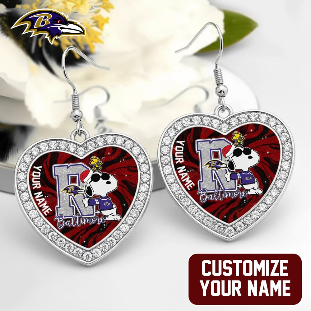 Premium NFL BAL x SNP Custom Heart Earrings V1 NMD TTV