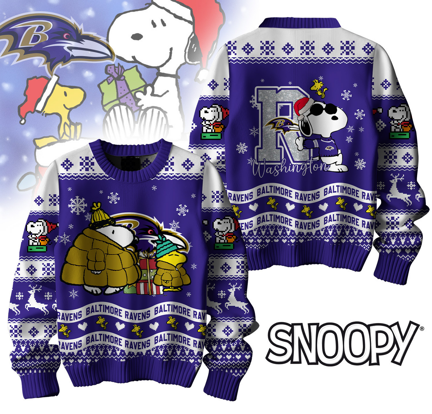 Premium NFL BAL x SNP Ugly Sweater V1 NMD TTV