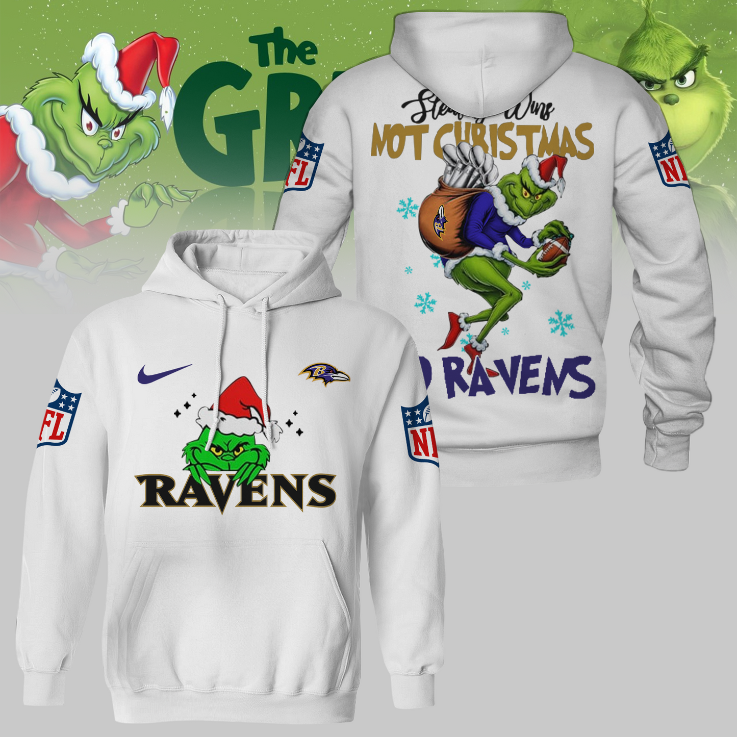 Premium NFL BAL x The Grinch Shirt V3 NMD TTV