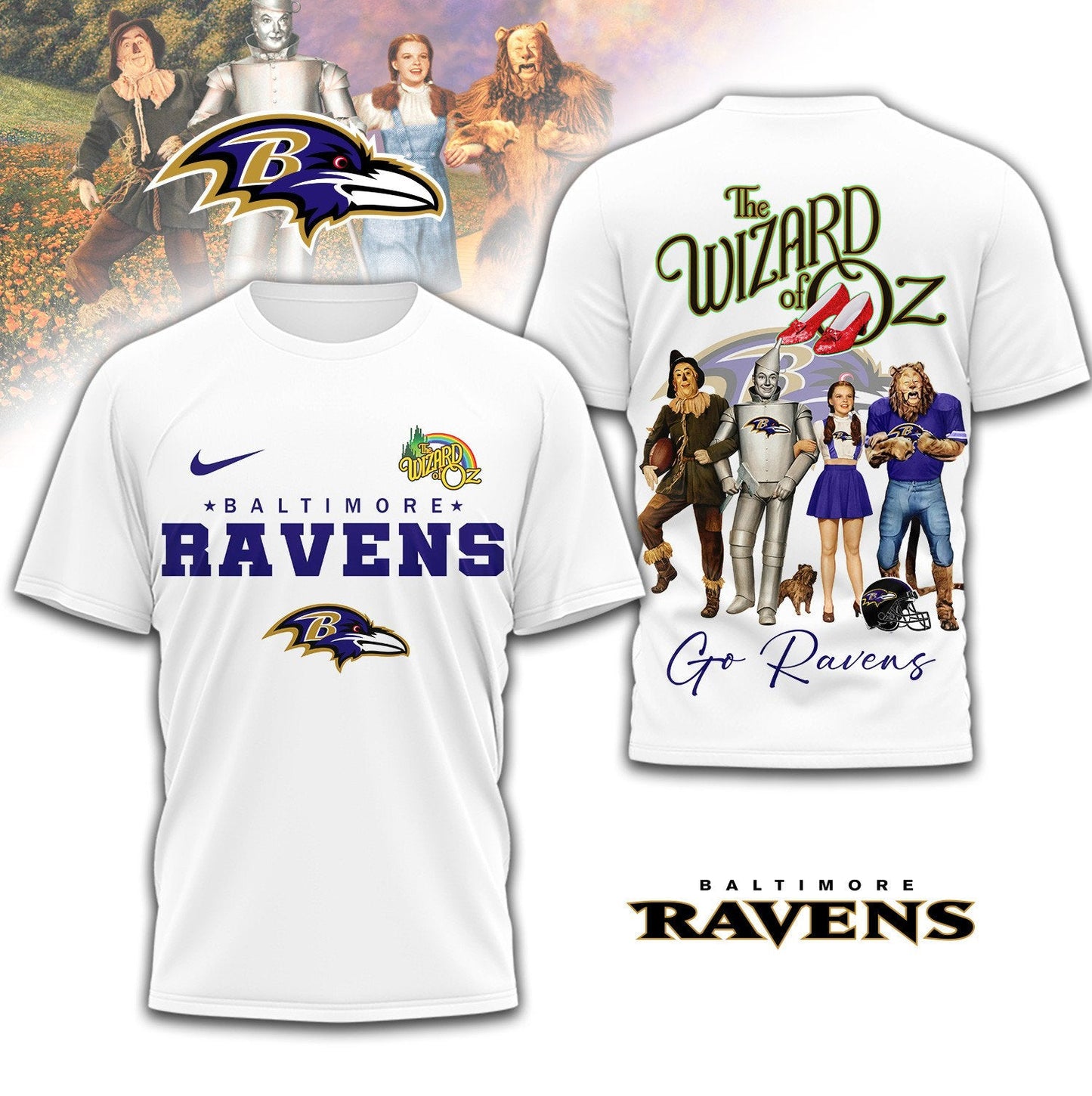 Premium NFL BAL x The Wizard Of Oz T-shirt V1 NMD NHM