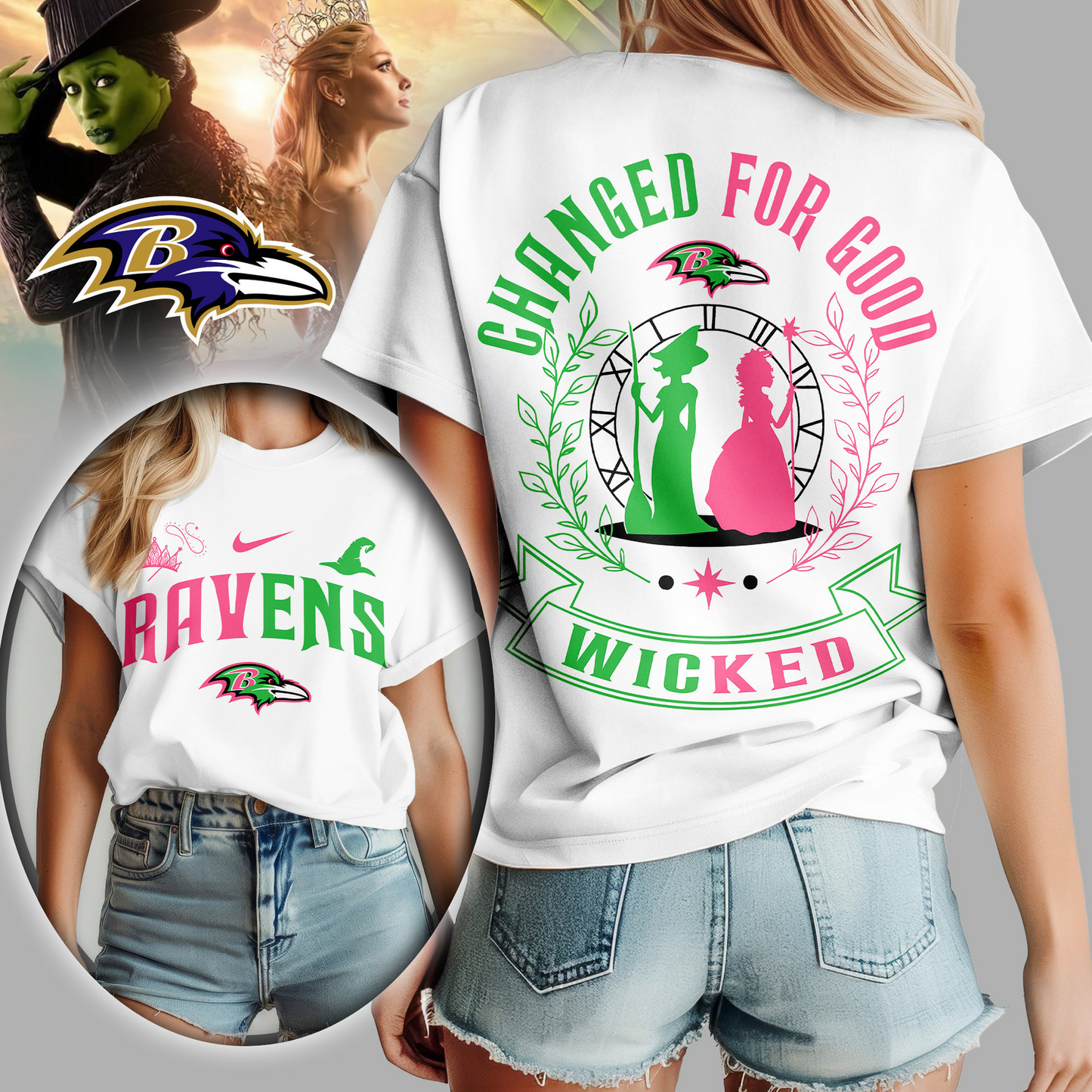 Premium NFL BAL x WCKD Changed For Good Women Shirt V1 NMD TTV