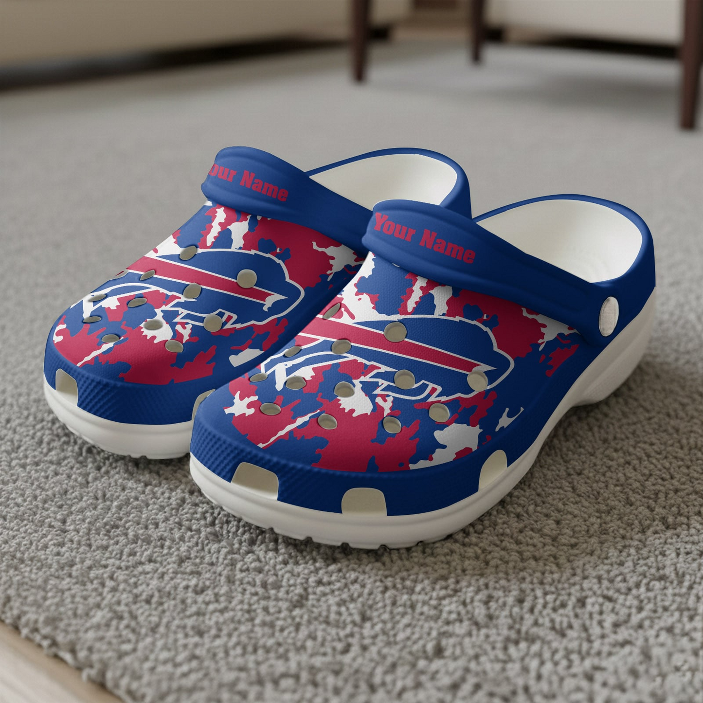 Premium NFL BUF Camo CLogs V1 NMD TTV