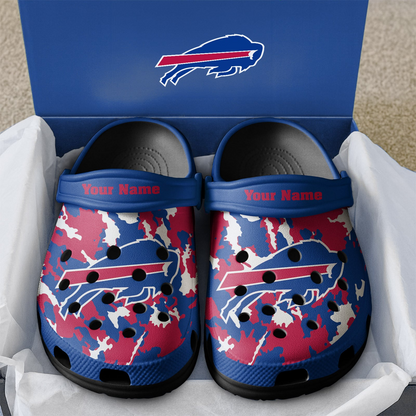 Premium NFL BUF Camo CLogs V1 NMD TTV