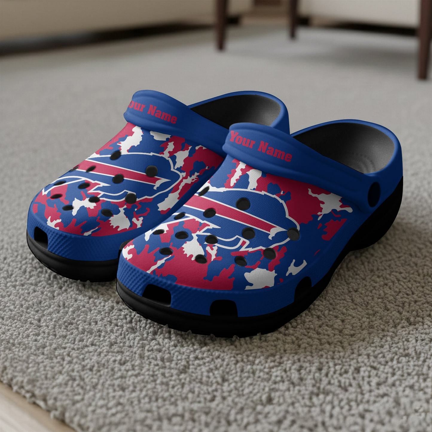 Premium NFL BUF Camo CLogs V1 NMD TTV