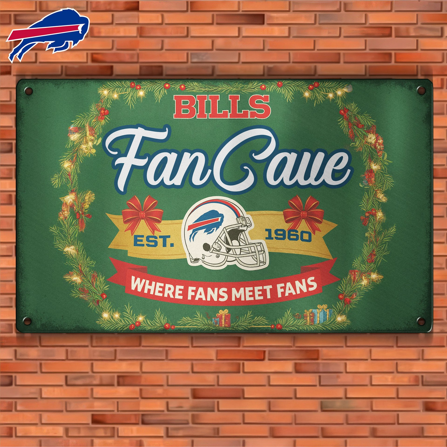 Premium NFL BUF Cave Metal Sign V2 NMD TTV