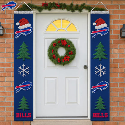 Premium NFL BUF Christmas Merry Christmas Porch Sign V1 NMD NHM