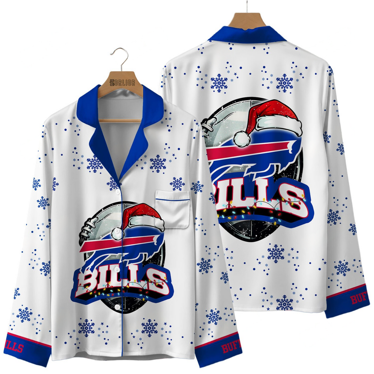 Premium NFL BUF Christmas Pajamas V1 NMD TTV
