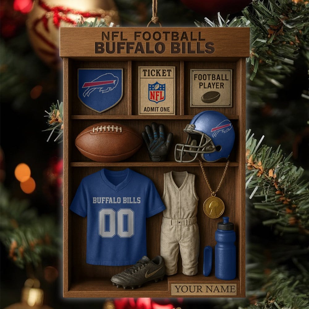Premium NFL BUF Football Locker Hanging Ornament V1 NMD NHM
