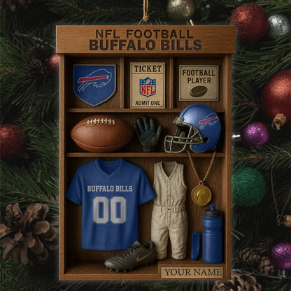 Premium NFL BUF Football Locker Hanging Ornament V1 NMD NHM