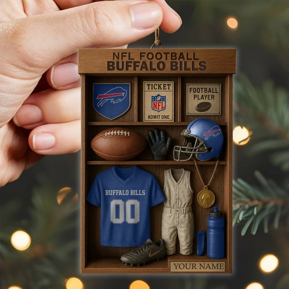 Premium NFL BUF Football Locker Hanging Ornament V1 NMD NHM