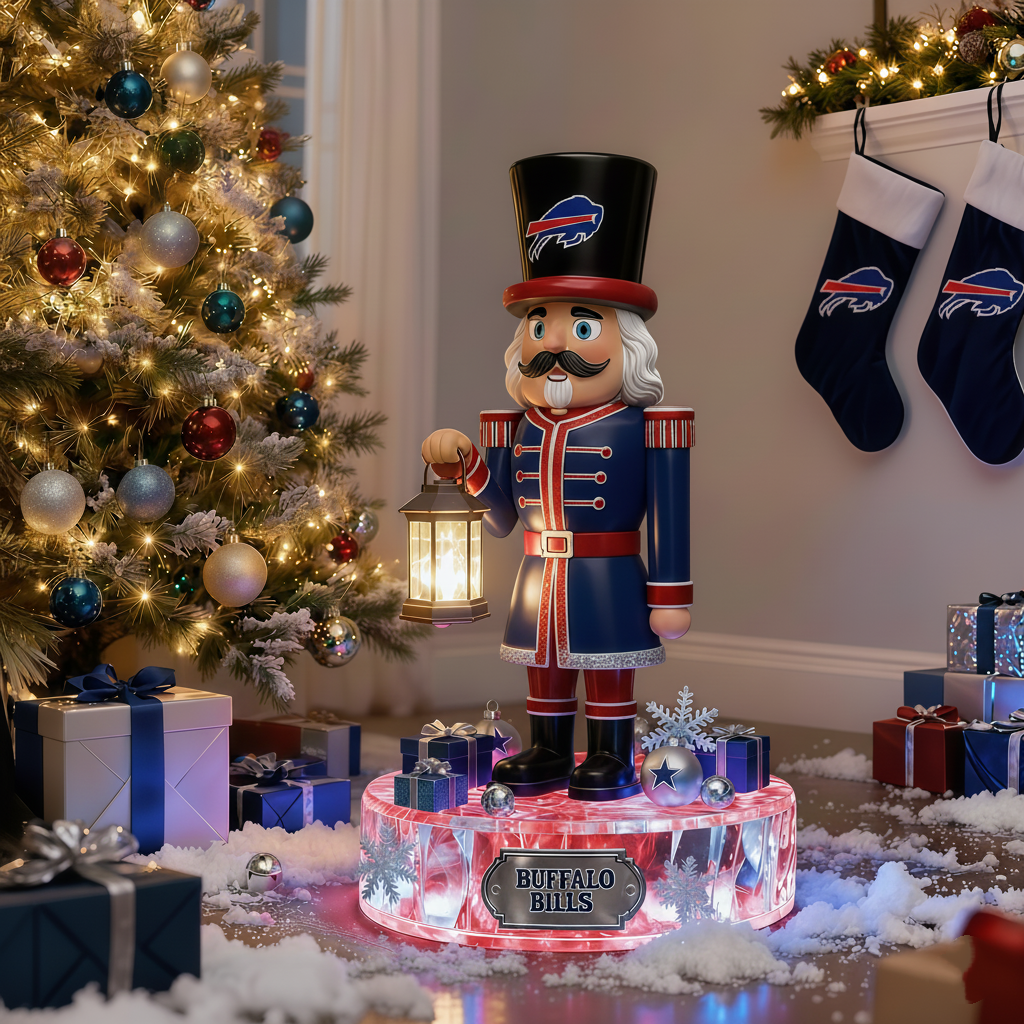 Premium NFL BUF LED Nutcracker Holiday Decor V1 NMD 261125 TTV