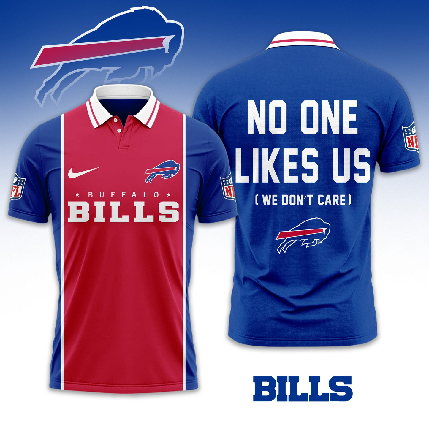 Premium NFL BUF No One Likes Us Polo Shirt V1 NMD 291025 TTV