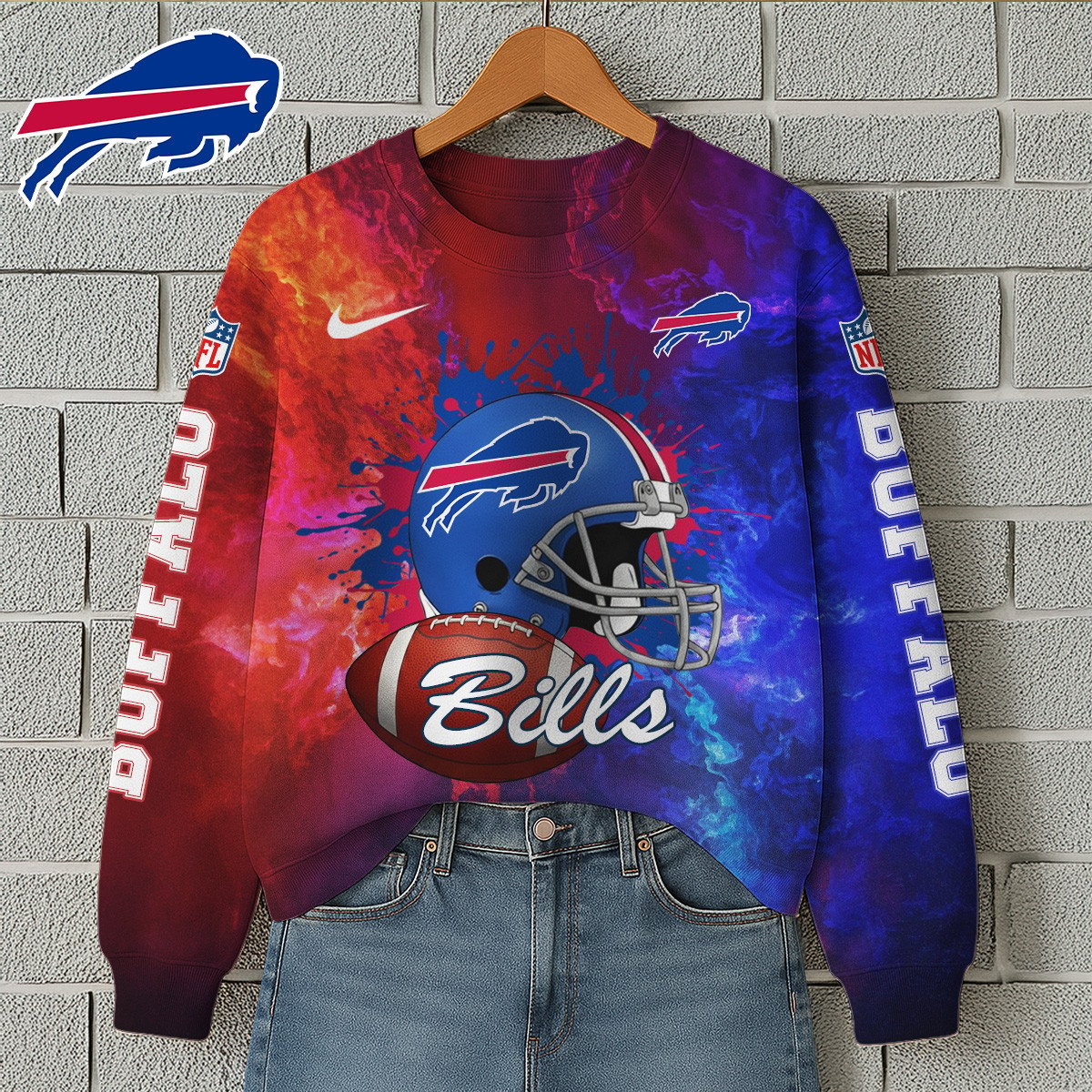 Premium NFL BUF Printed Sweatshirt V1 NMD TTV