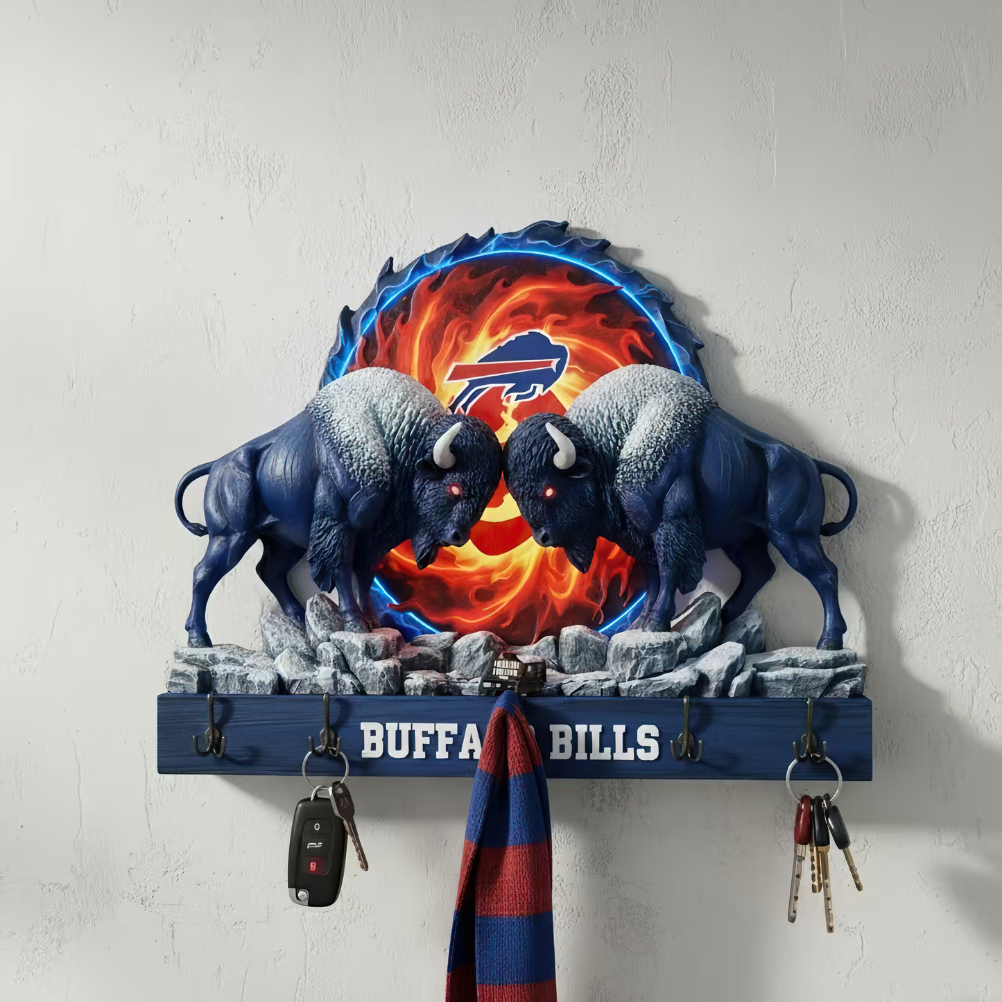 Premium NFL BUF Spirit Guardian Wall Key Holder V1 NMD TTV