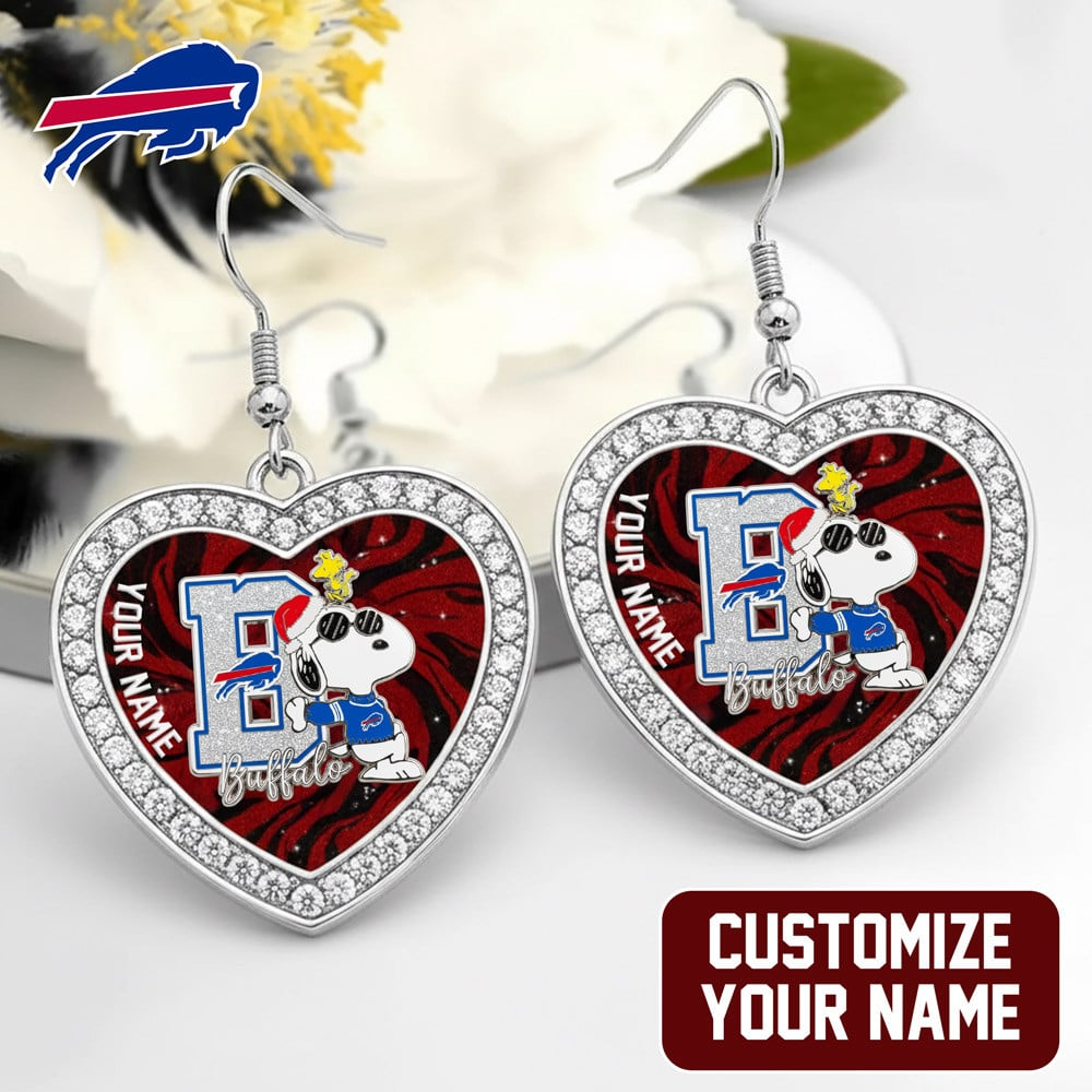 Premium NFL BUF x SNP Custom Heart Earrings V1 NMD TTV