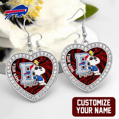 Premium NFL BUF x SNP Custom Heart Earrings V1 NMD TTV