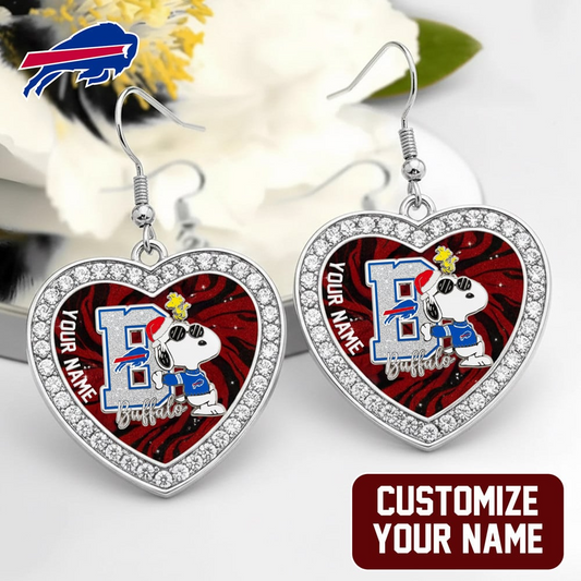 Premium NFL BUF x SNP Custom Heart Earrings V1 NMD TTV