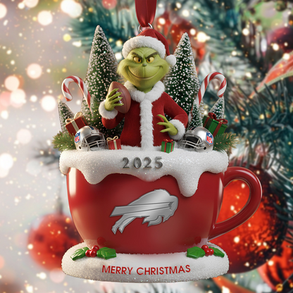 Premium NFL BUF x The Grinch Christmas Ornament V2 NMD TTV