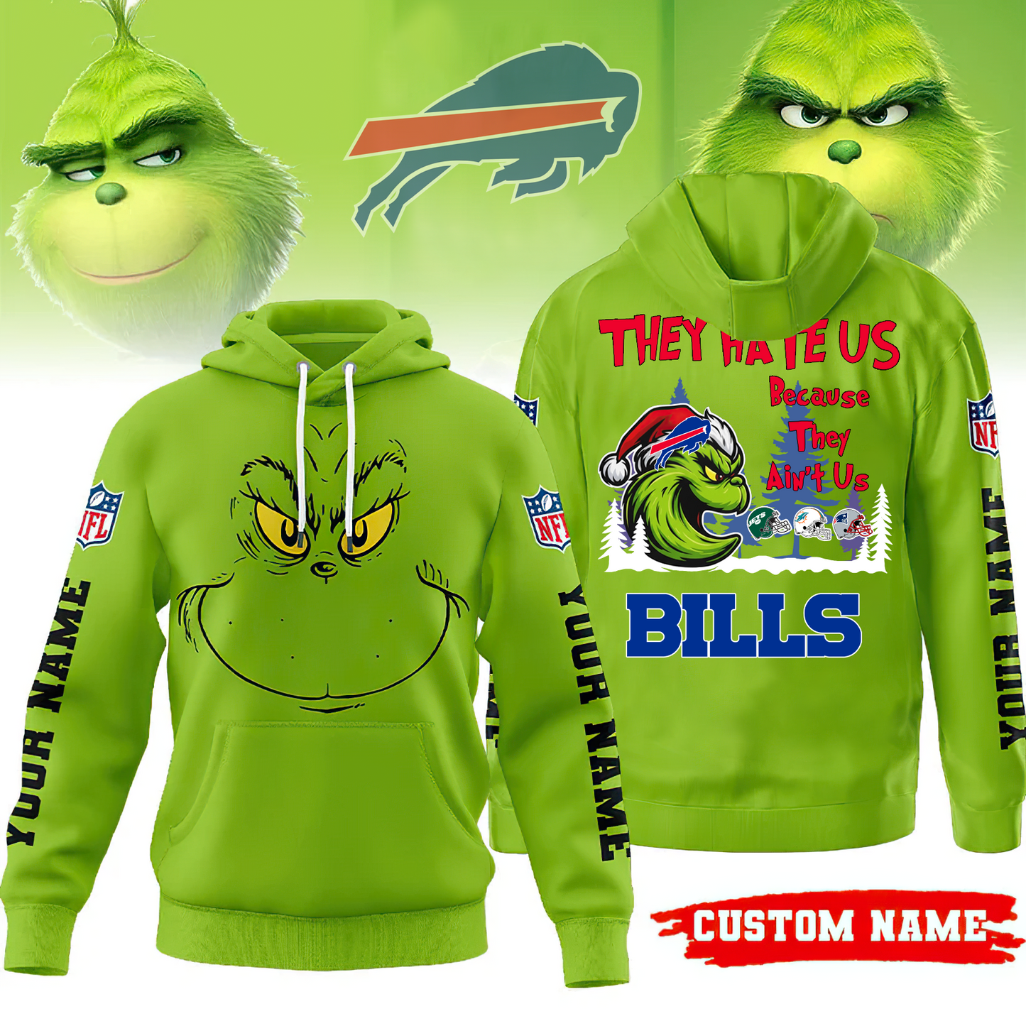 Premium NFL BUF x The Grinch Hoodie V2 NMD TTV