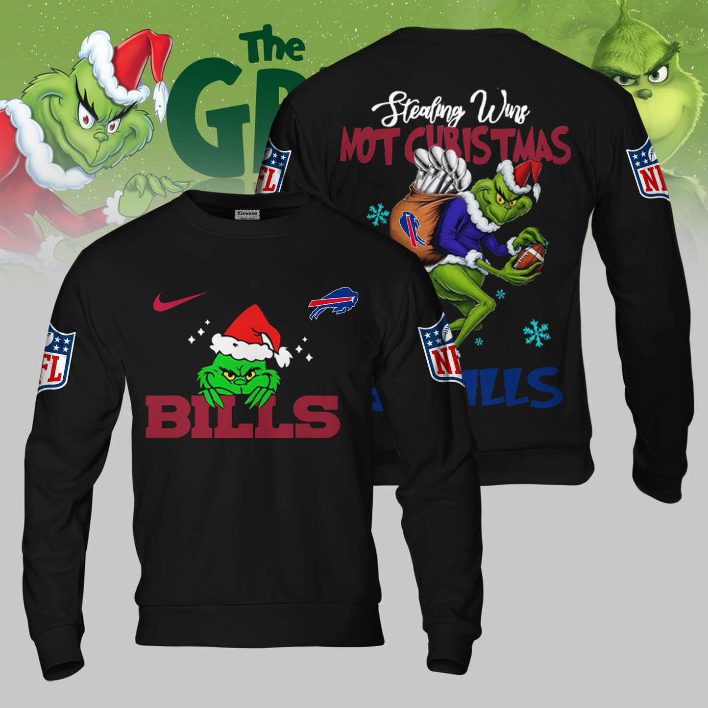 Premium NFL BUF x The Grinch Shirt V3 NMD TTV