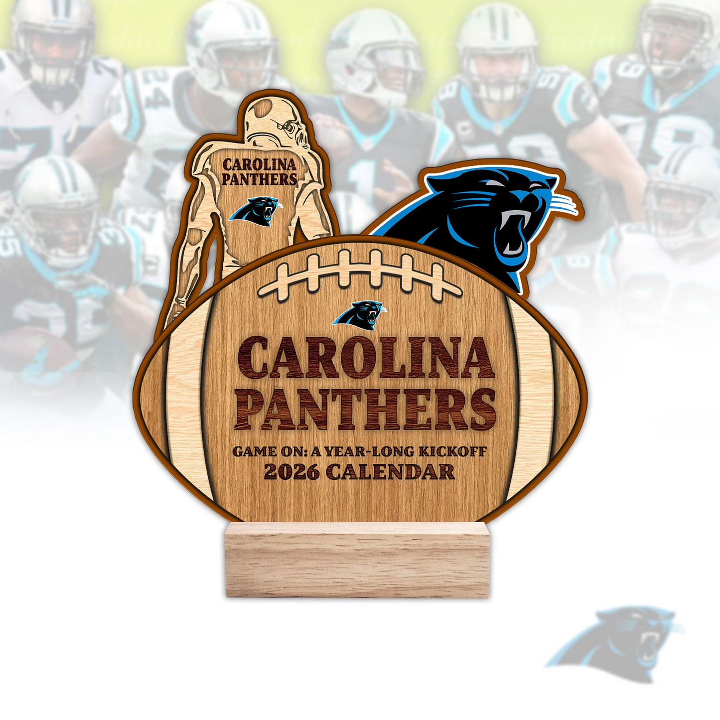 Premium NFL CAR Football Shaped 2026 Calendar V1 NMD TTV