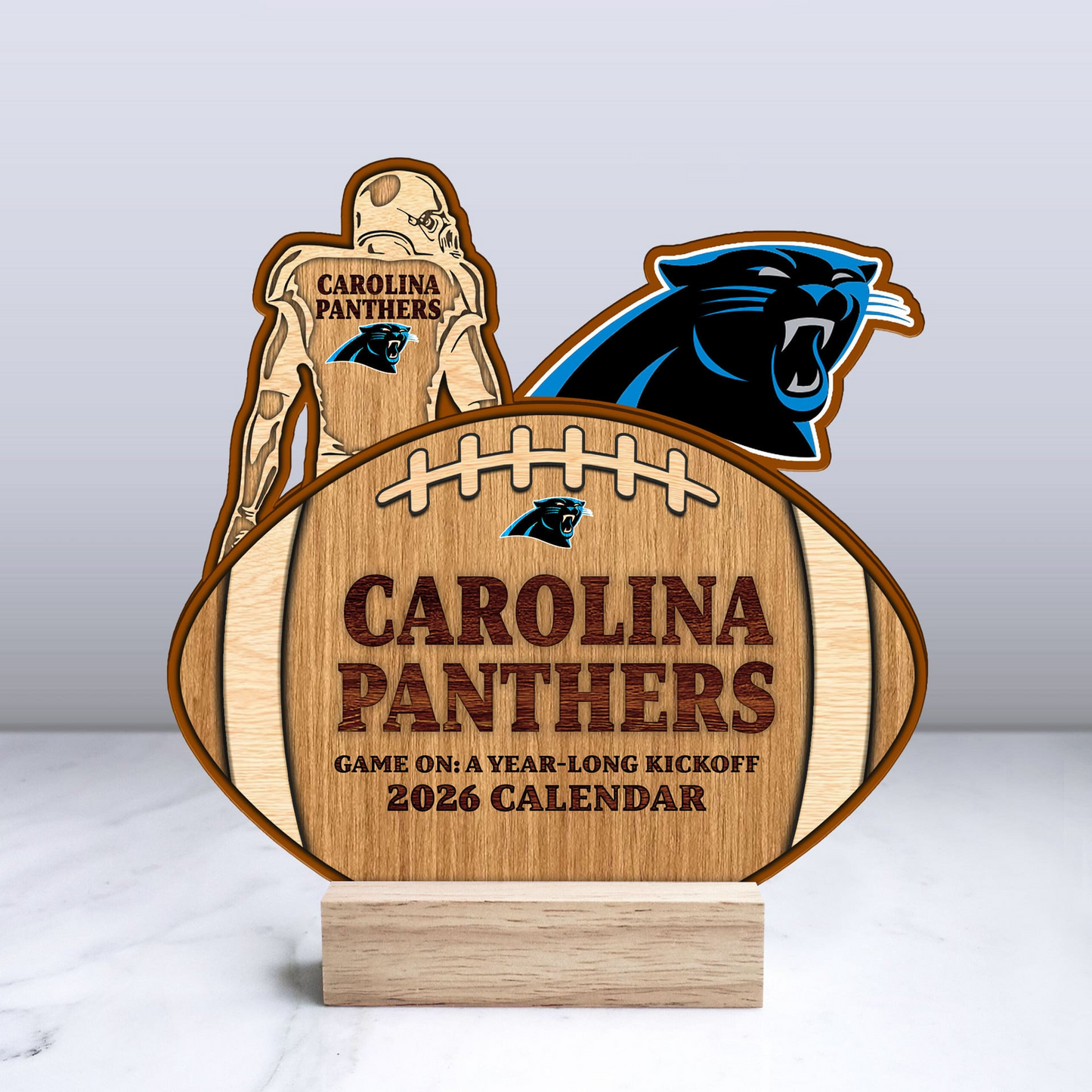 Premium NFL CAR Football Shaped 2026 Calendar V1 NMD TTV
