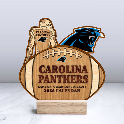 Premium NFL CAR Football Shaped 2026 Calendar V1 NMD TTV