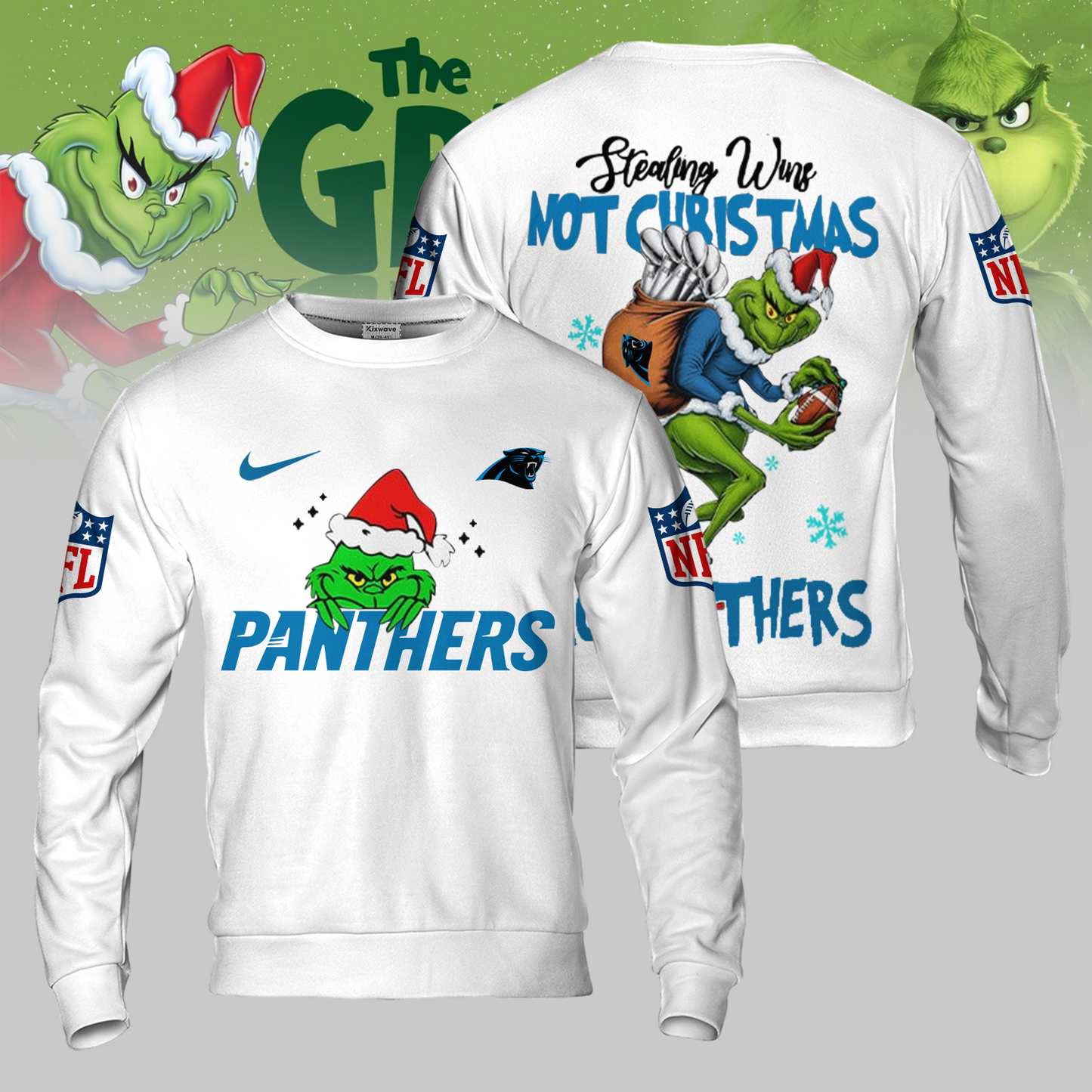 Premium NFL CAR x The Grinch Shirt V3 NMD TTV
