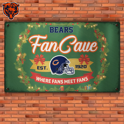 Premium NFL CHI Cave Metal Sign V2 NMD TTV