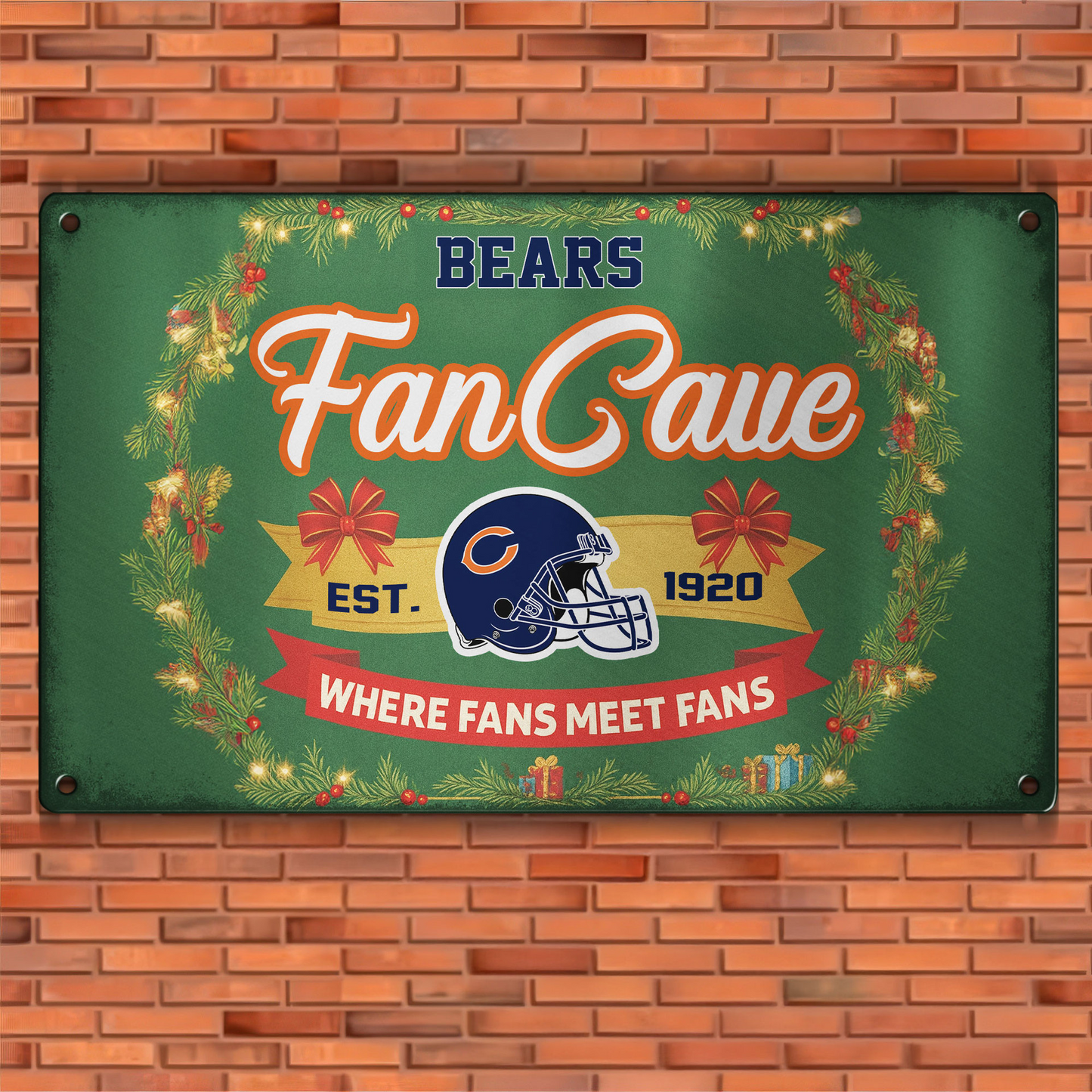 Premium NFL CHI Cave Metal Sign V2 NMD TTV