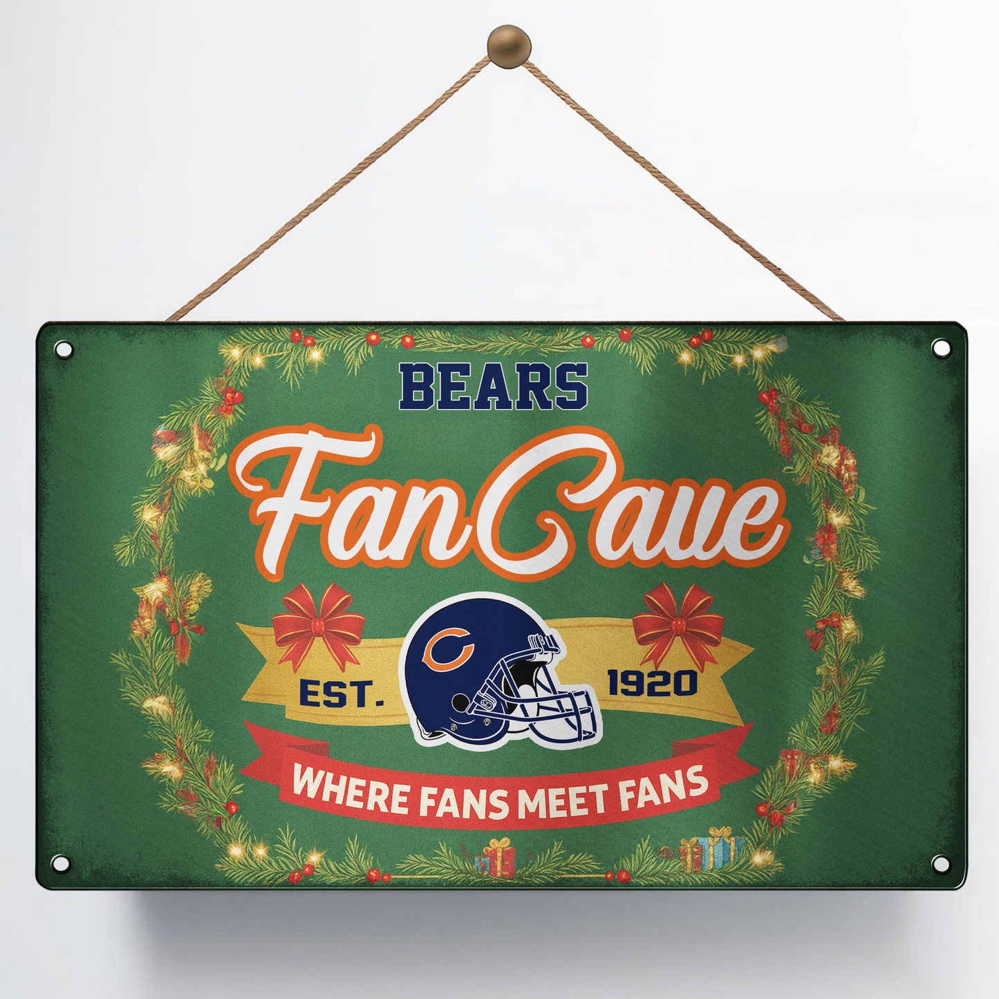Premium NFL CHI Cave Metal Sign V2 NMD TTV