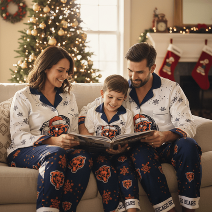 Premium NFL CHI Christmas Pajamas V1 NMD TTV