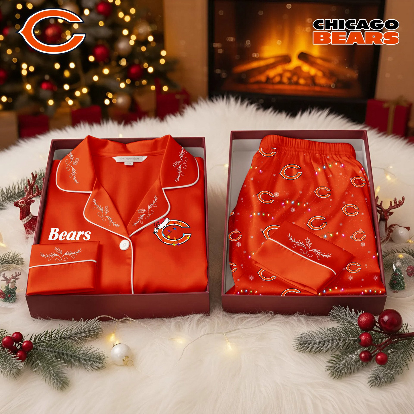 Premium NFL CHI Christmas Pajasma V2 NMD TTV