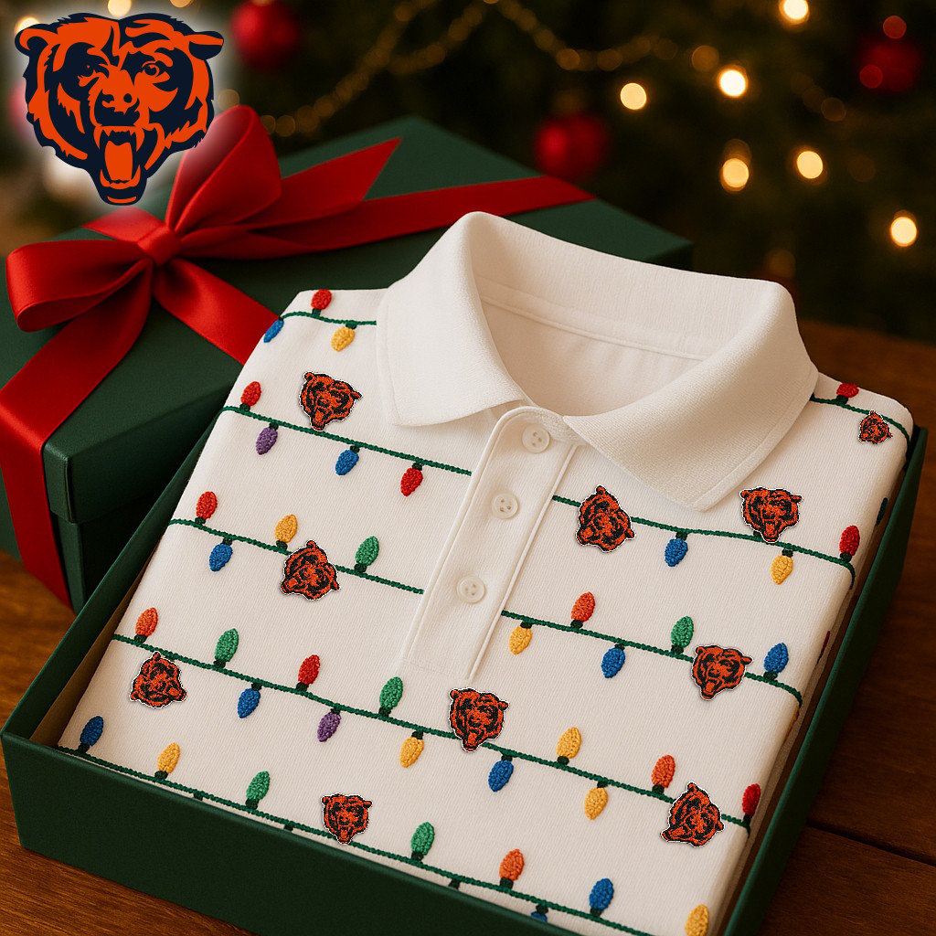 Premium NFL CHI Christmas Polo Shirt V2 NMD NHM