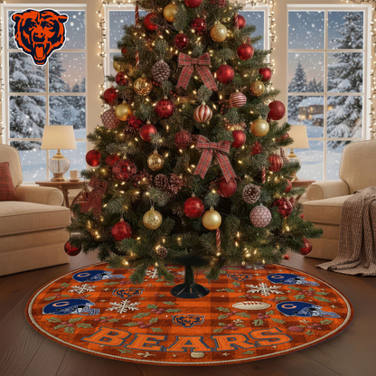 Premium NFL CHI Christmas Tree Skirt V1 NMD TTV