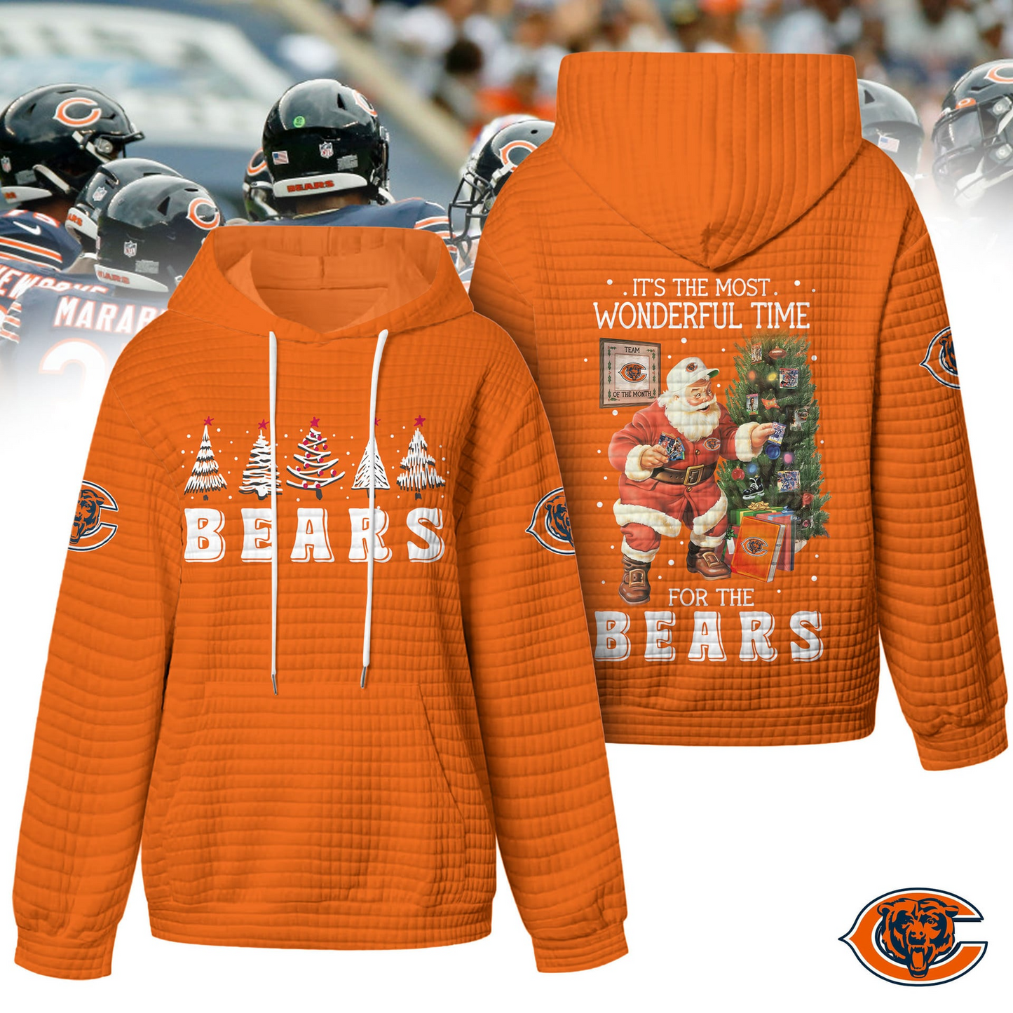 Premium NFL CHI Christmas Waffele Hoodie V1 NMD 261125 TTV