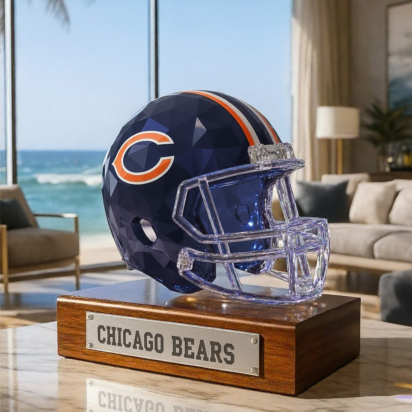Premium NFL CHI Crystal Style Desktop Ornament V1 NMD  TTV