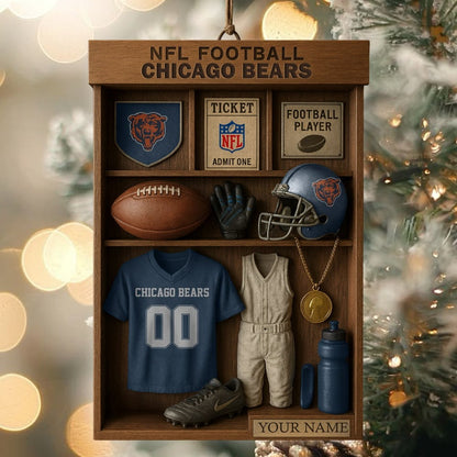 Premium NFL CHI Football Locker Hanging Ornament V1 NMD NHM