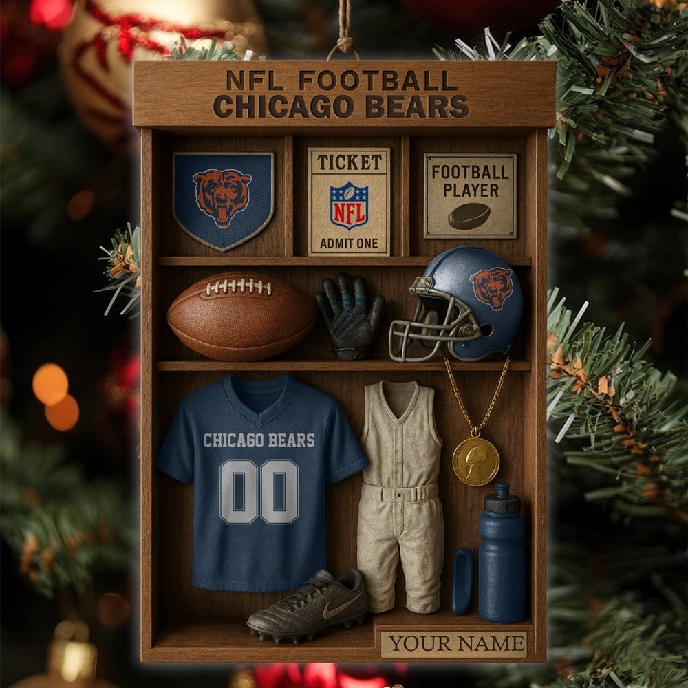 Premium NFL CHI Football Locker Hanging Ornament V1 NMD NHM