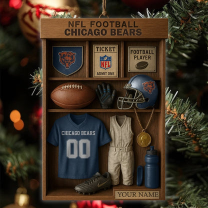Premium NFL CHI Football Locker Hanging Ornament V1 NMD NHM