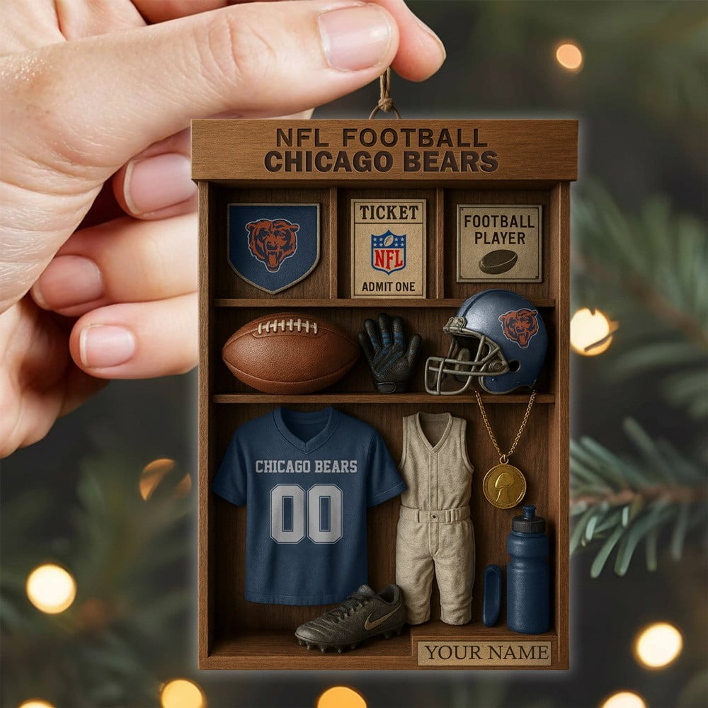 Premium NFL CHI Football Locker Hanging Ornament V1 NMD NHM