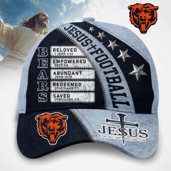 Premium NFL CHI Jesus Football Classic Cap V1 NMD TTV