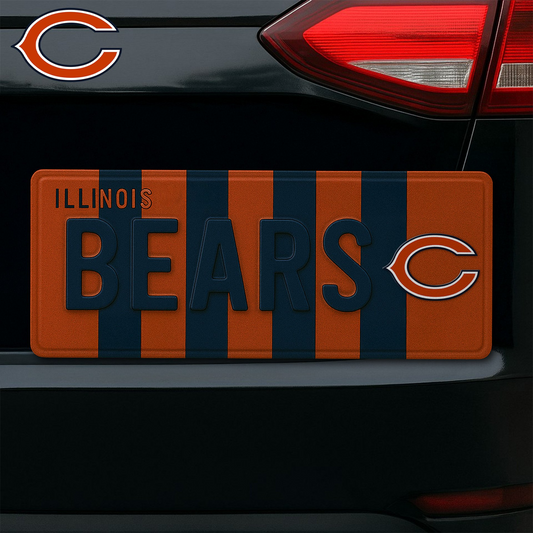 Premium NFL CHI License Plate Frame HI V1 NMD TTV